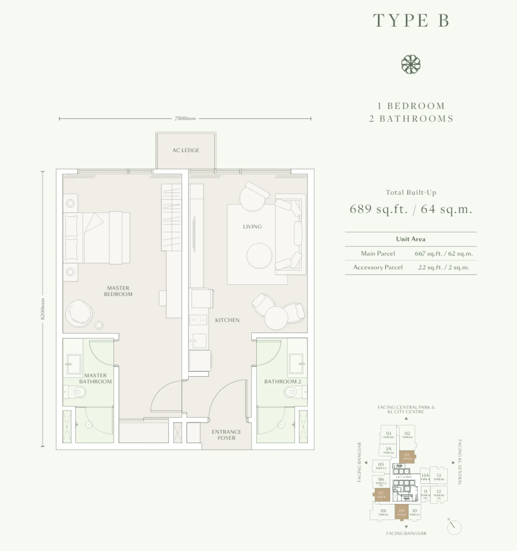 Parkside Residences Bangsar Type B