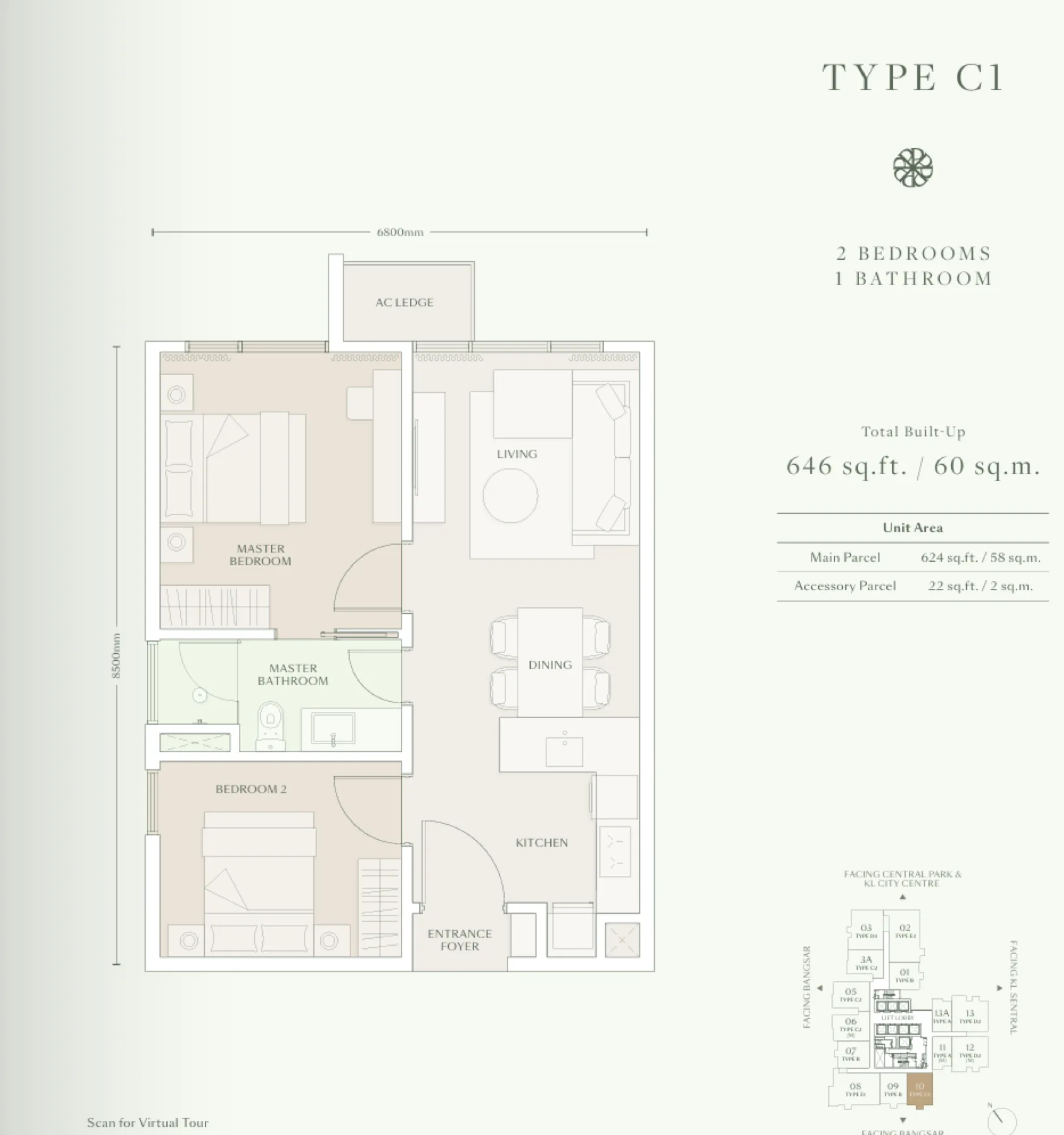 Parkside Residences Bangsar Type C1
