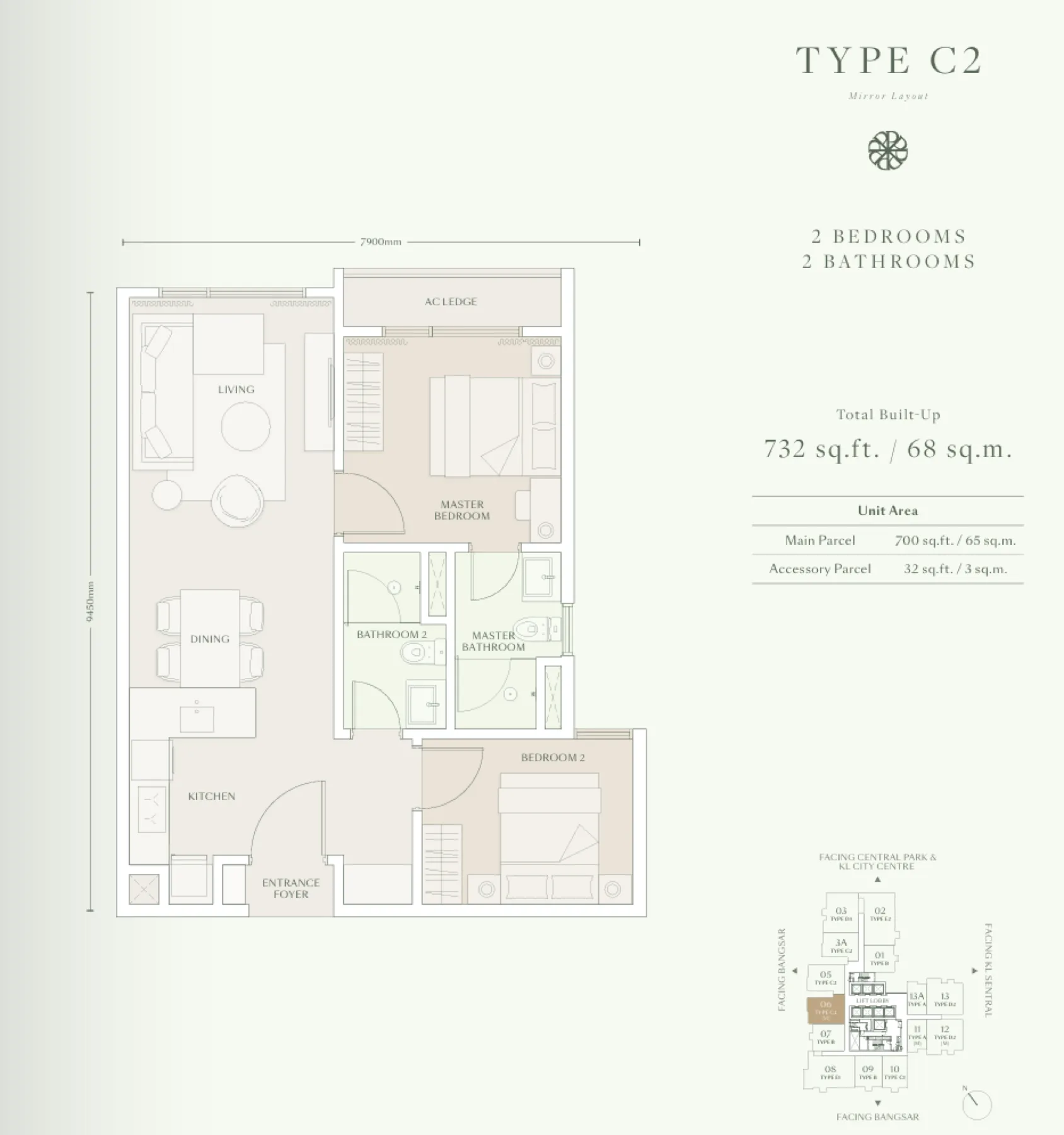 Parkside Residences Bangsar Type C2