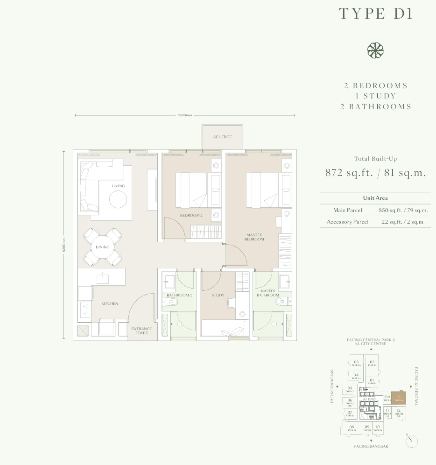 Parkside Residences Bangsar Type D1