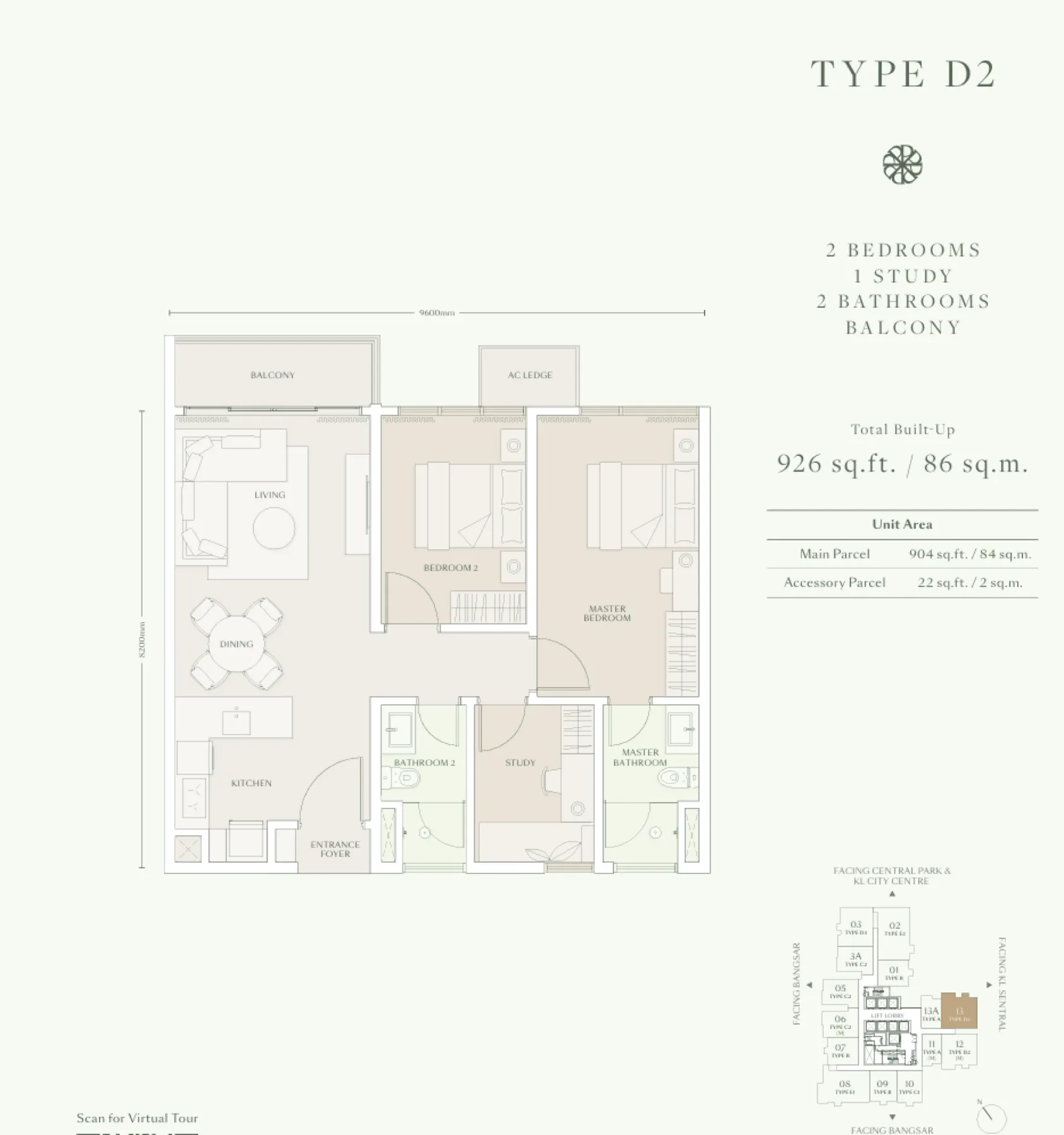 Parkside Residences Bangsar Type D2