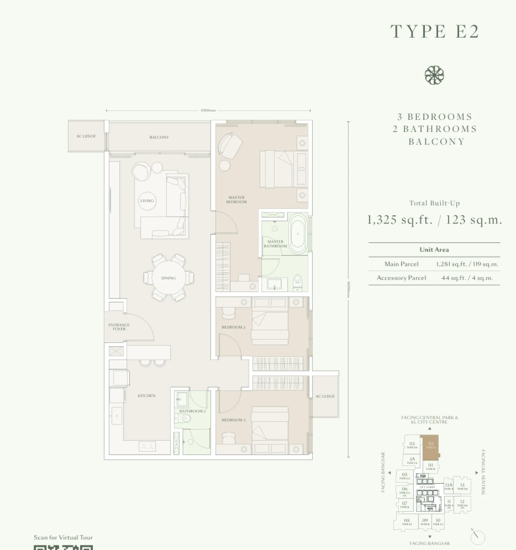 Parkside Residences Bangsar Type E2